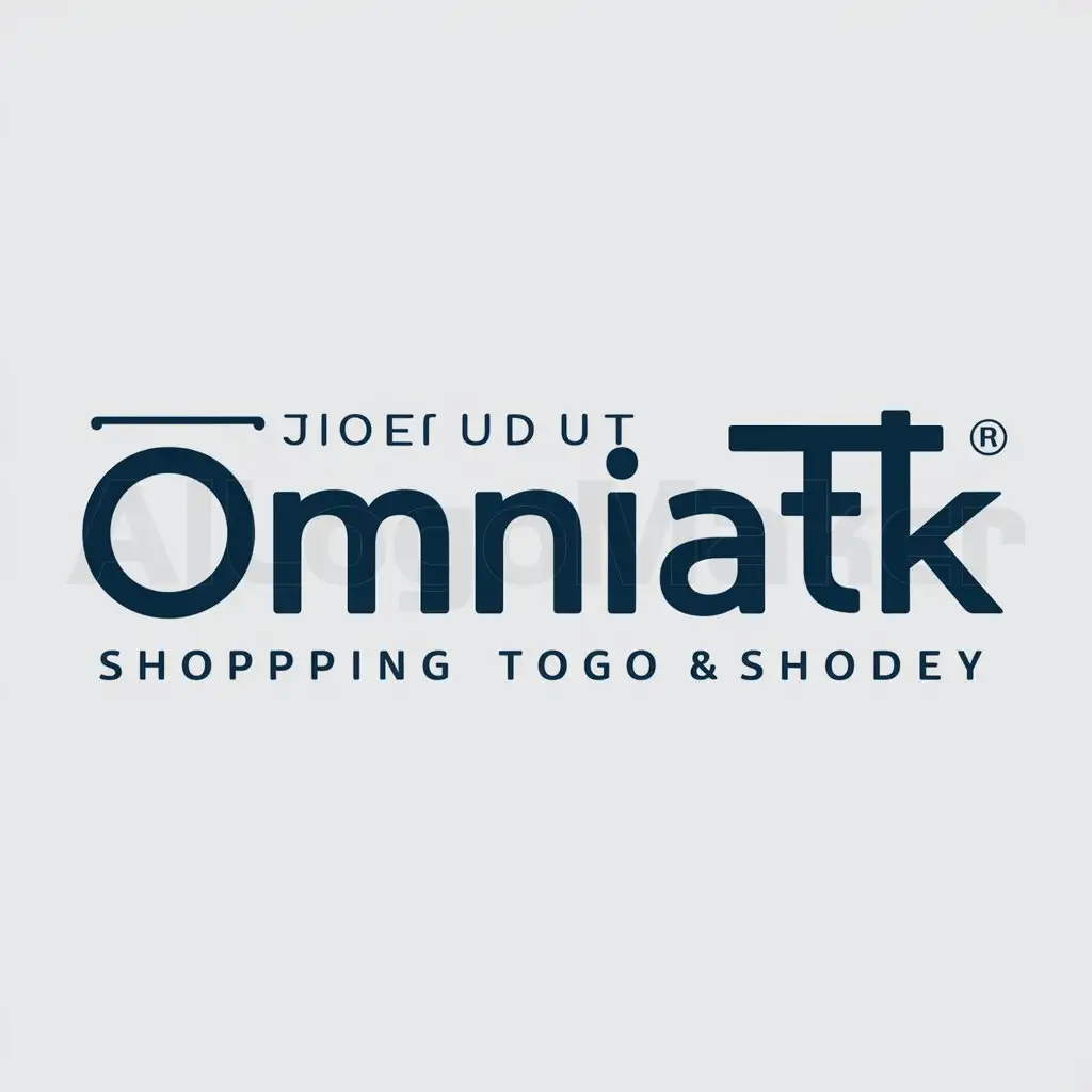 a logo design,with the text "OmniaTk", main symbol:shopping cart,Moderate,be used in your wishes for shopping industry,clear background