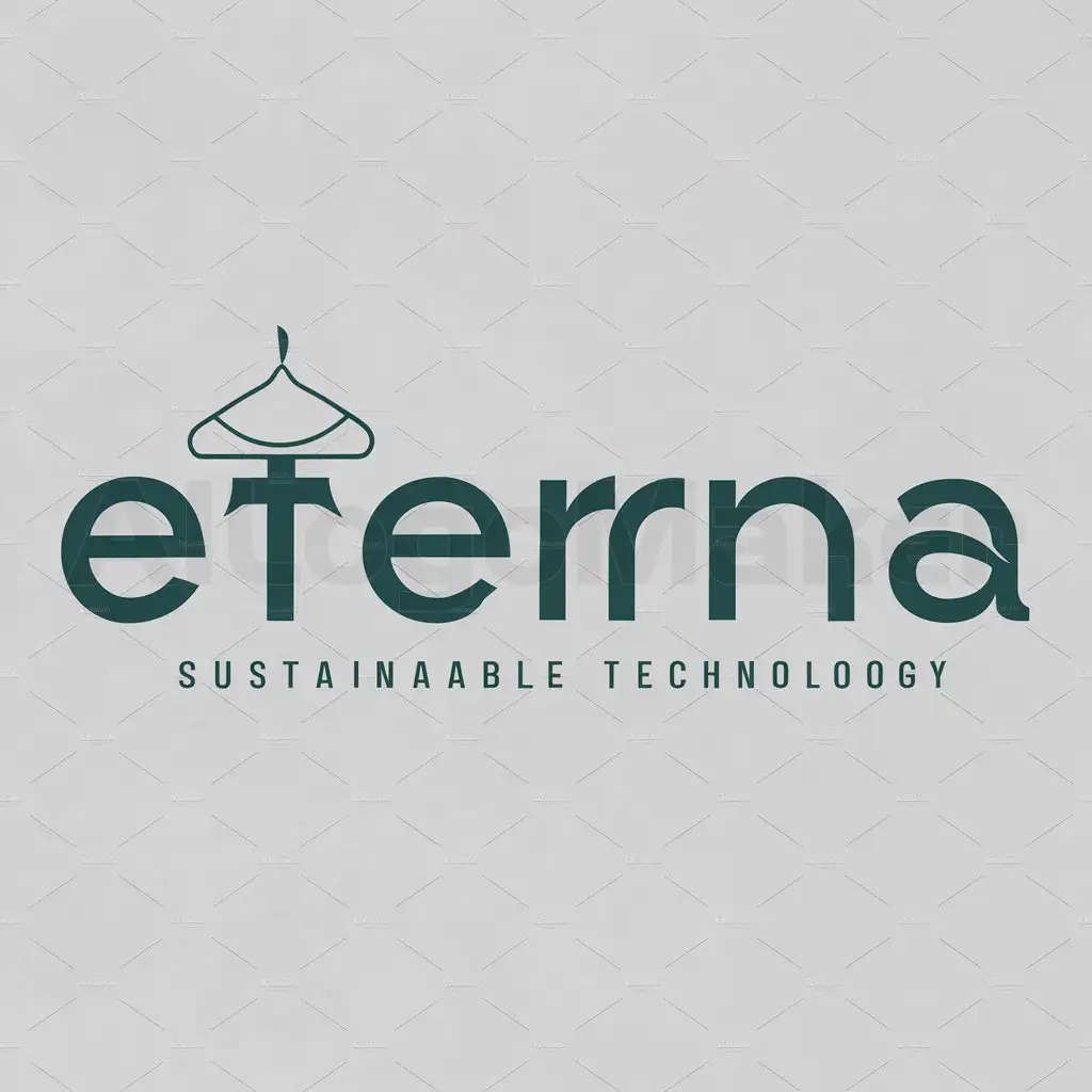 a logo design,with the text "eTERNA", main symbol:clothes, eco-friendly, fashion, style,Moderate,be used in Technology industry,clear background