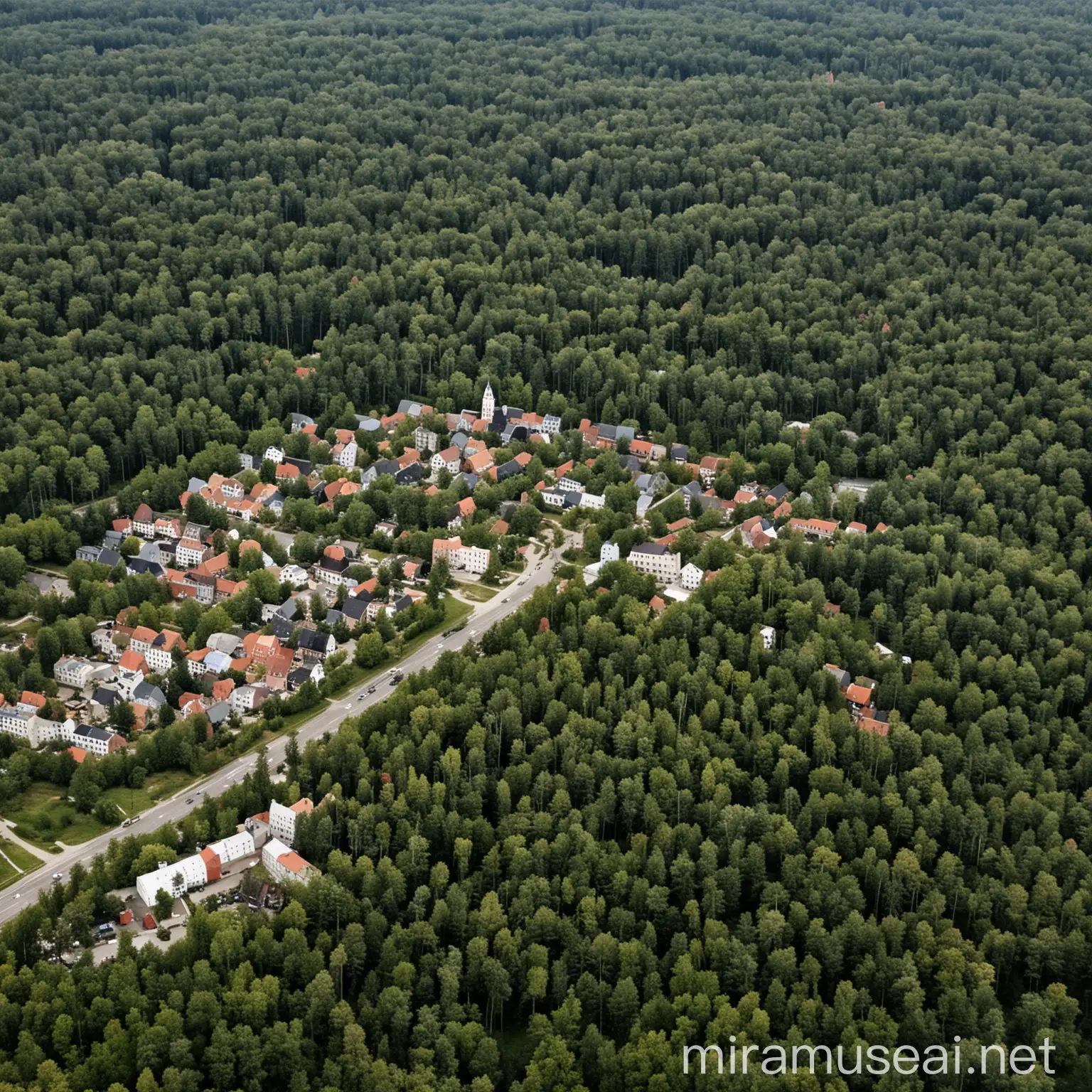Design city of Kluczbork, Poland close to the forest