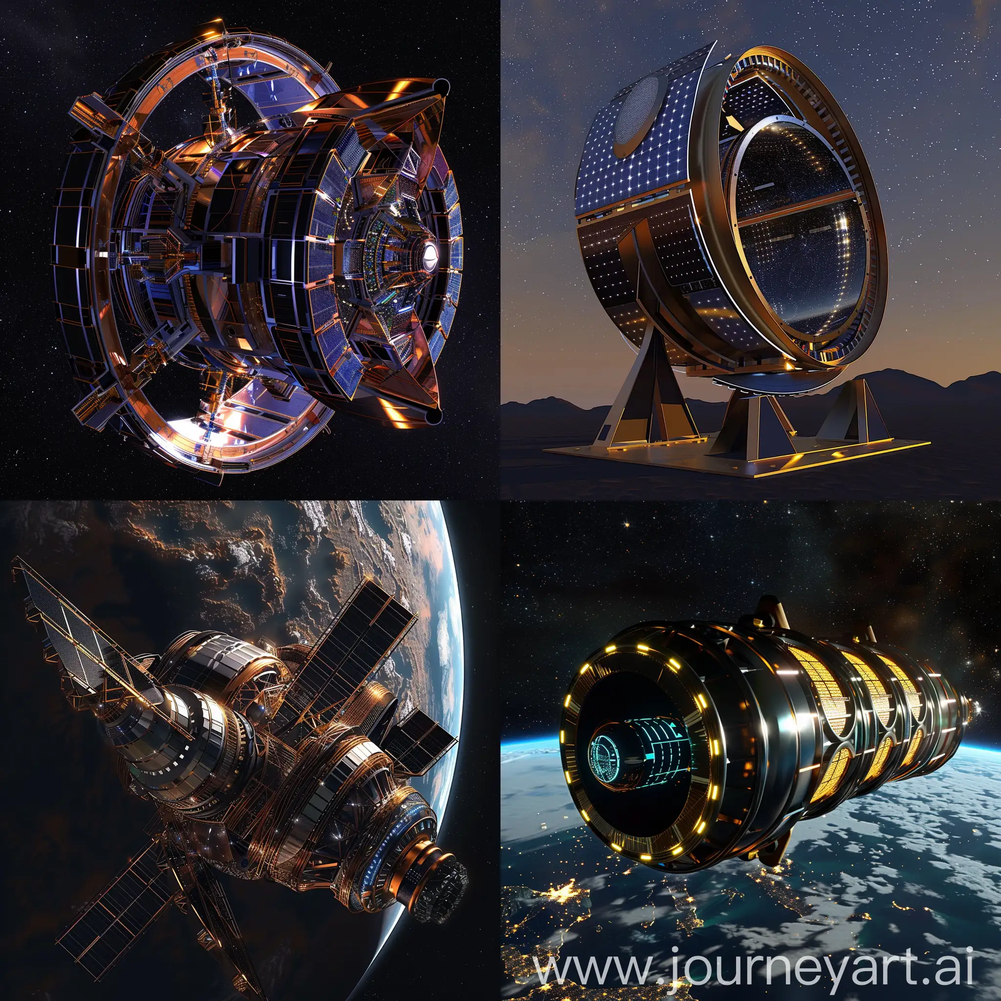 Advanced-SciFi-Space-Telescope-with-Modular-Construction-and-Holographic-Displays