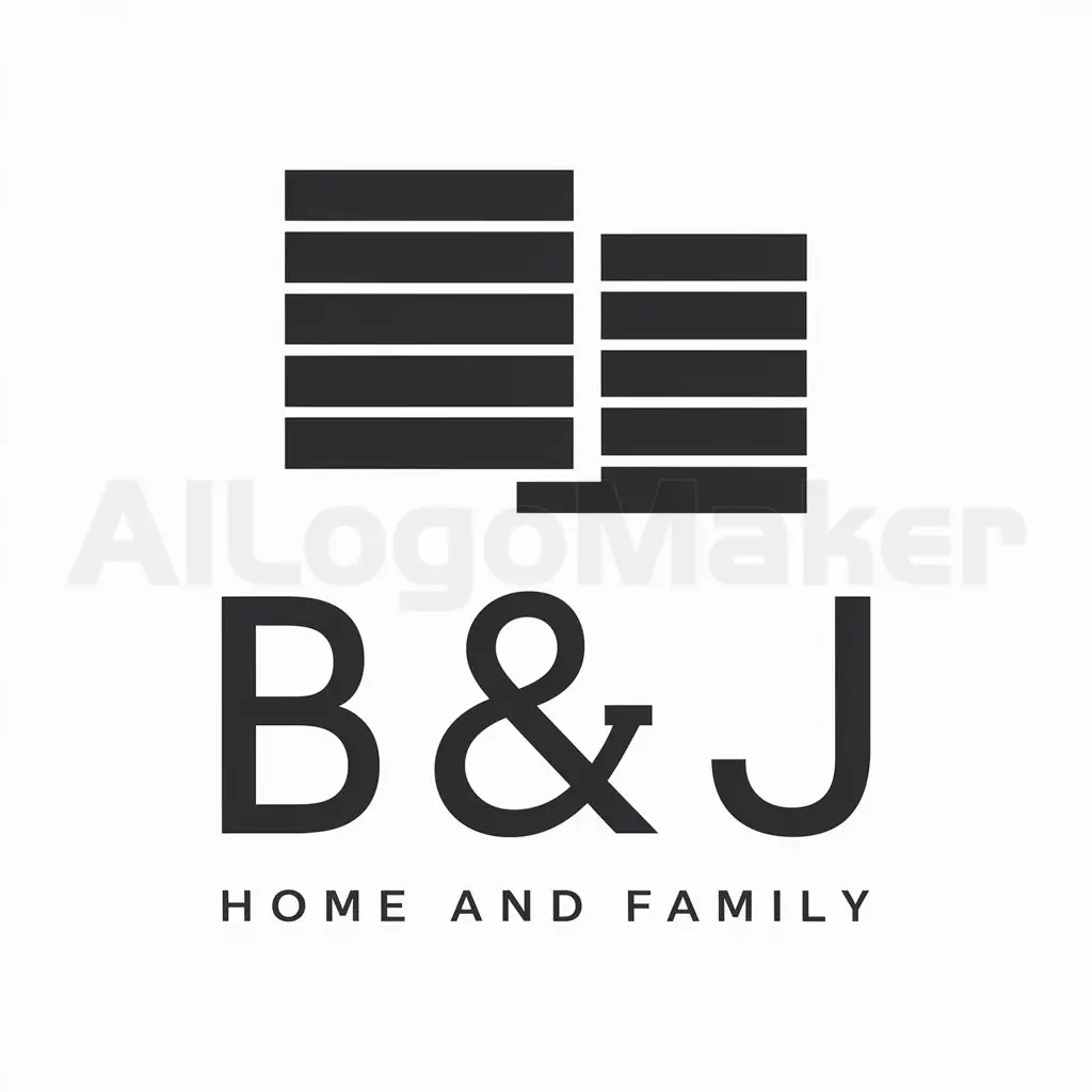 a logo design,with the text "B&J", main symbol:blinds,Moderate,be used in Home Family industry,clear background