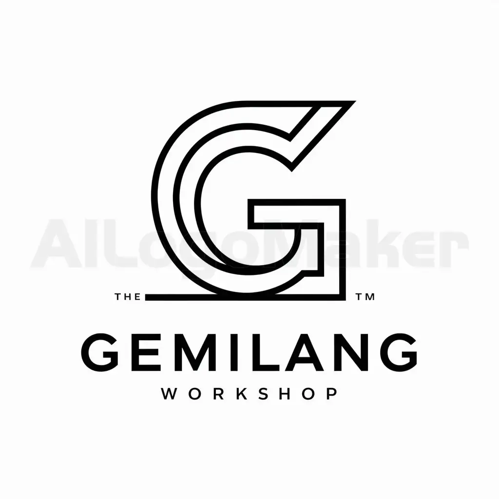 a logo design,with the text "Gemilang Workshop", main symbol:letter G,Minimalistic,be used in Construction industry,clear background