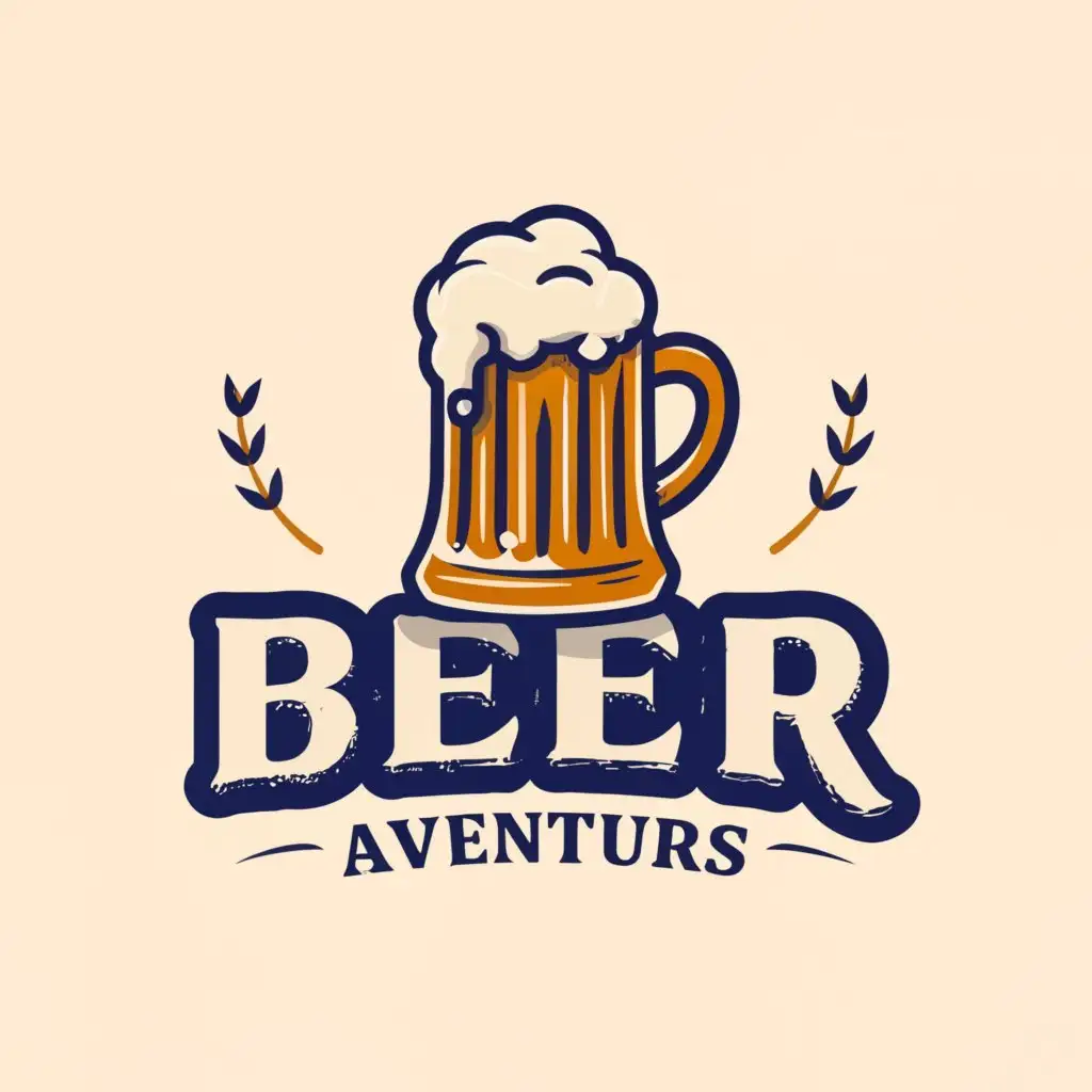 a logo design,with the text "Beer Adventures", main symbol:A mug of beer,Moderate,clear background