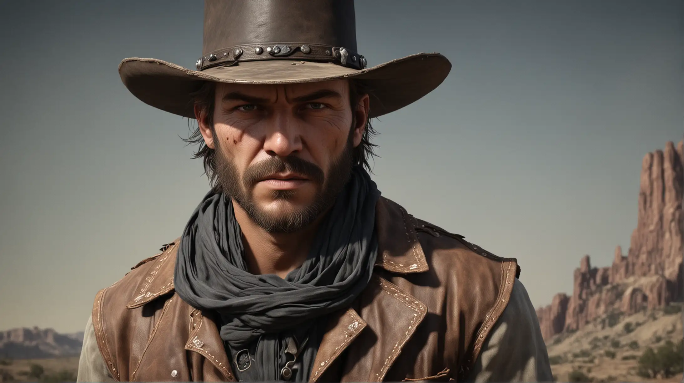 Hyper realistic wild west outlaw grit, tuff, male cowboy, mean looking