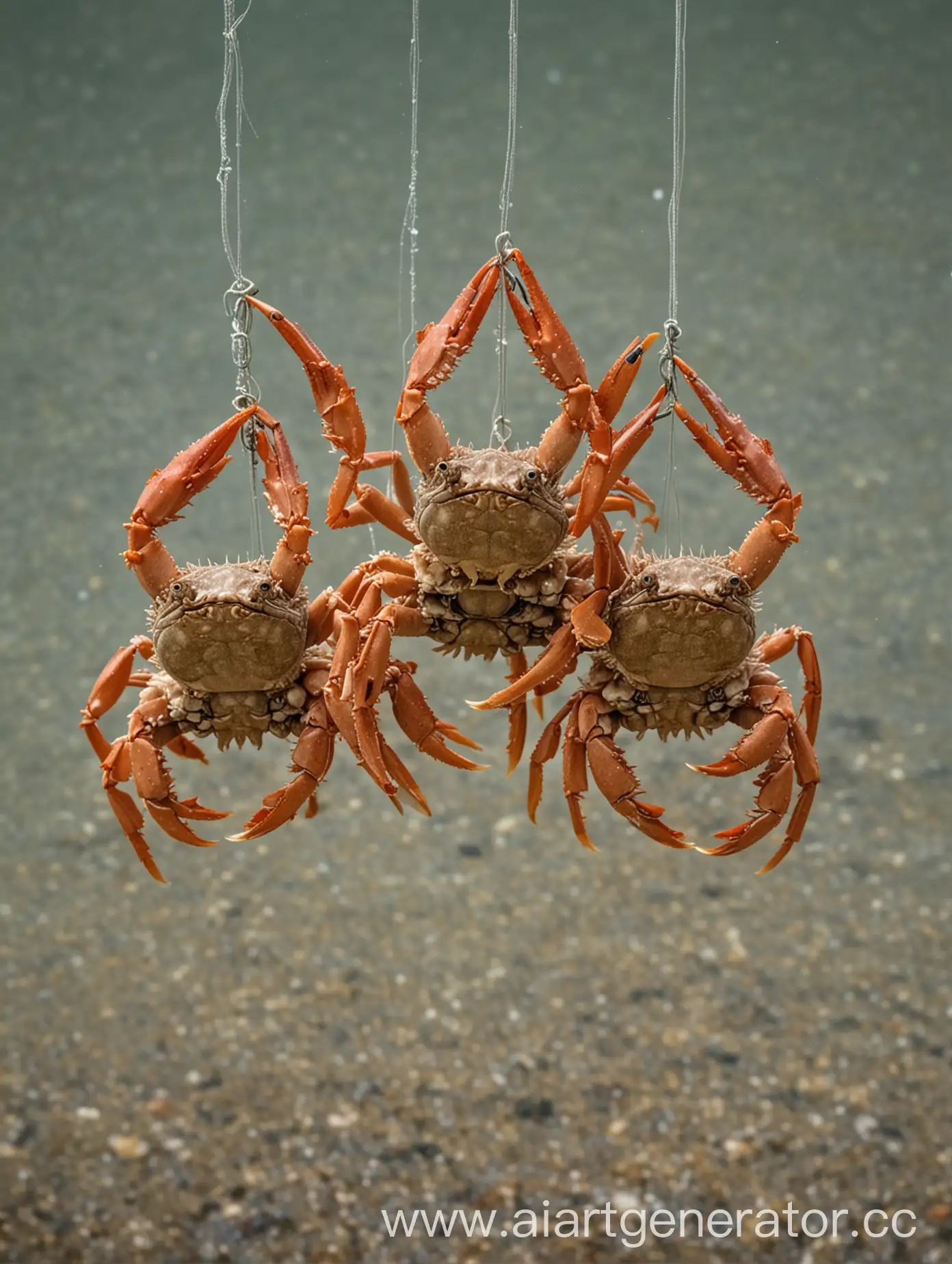Three-Sea-Crabs-Clinging-Together-with-Pincers