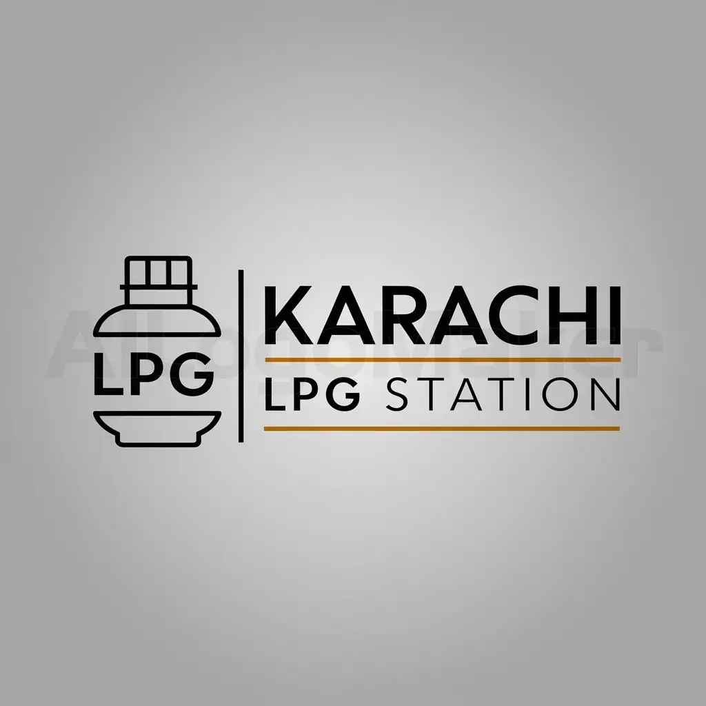 a logo design,with the text 'Karachi LPG Station', main symbol:Lpg gas cylinder,Moderate,be used in Retail industry,clear background