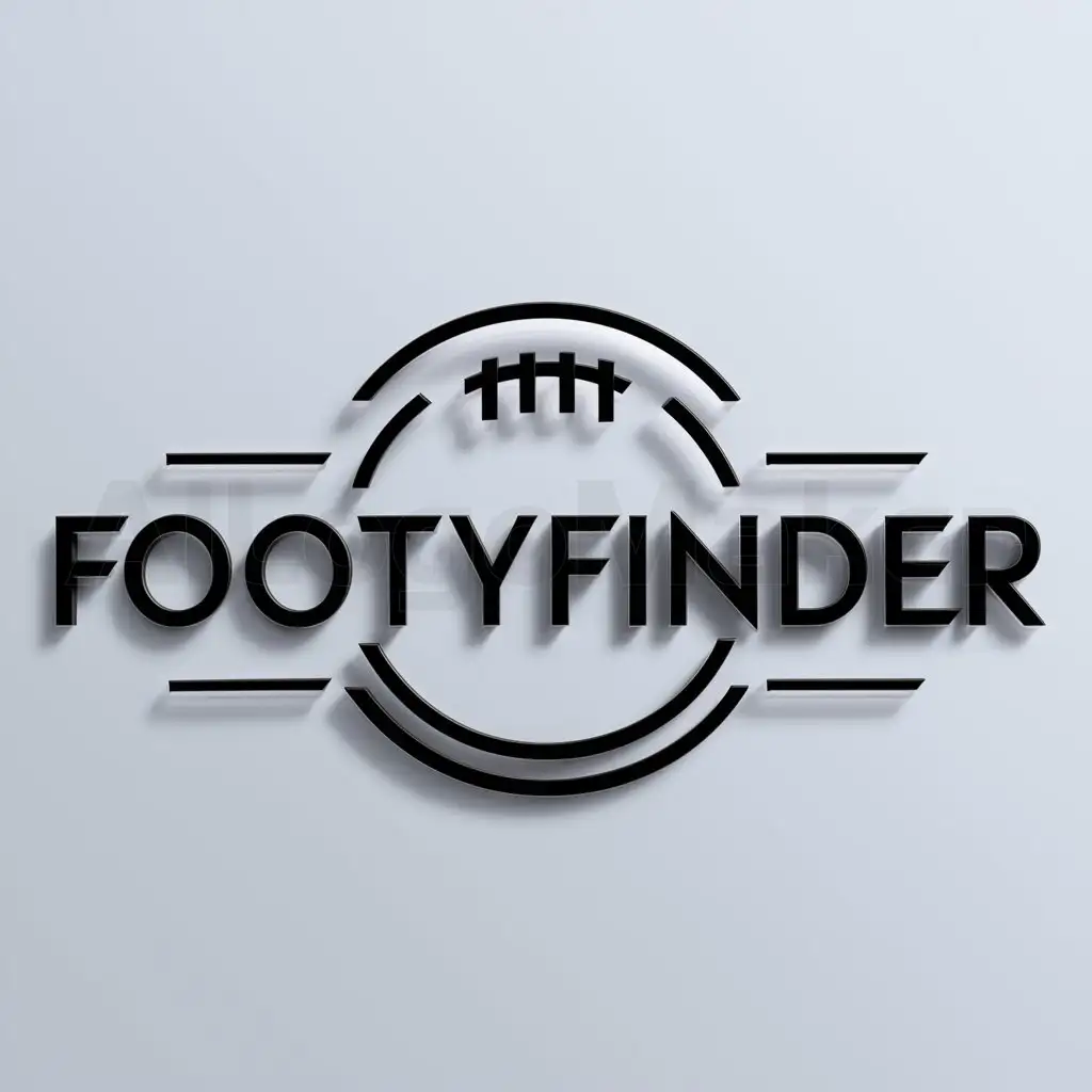 a logo design,with the text "FootyFinder", main symbol:Football,Moderate,be used in Entertainment industry,clear background