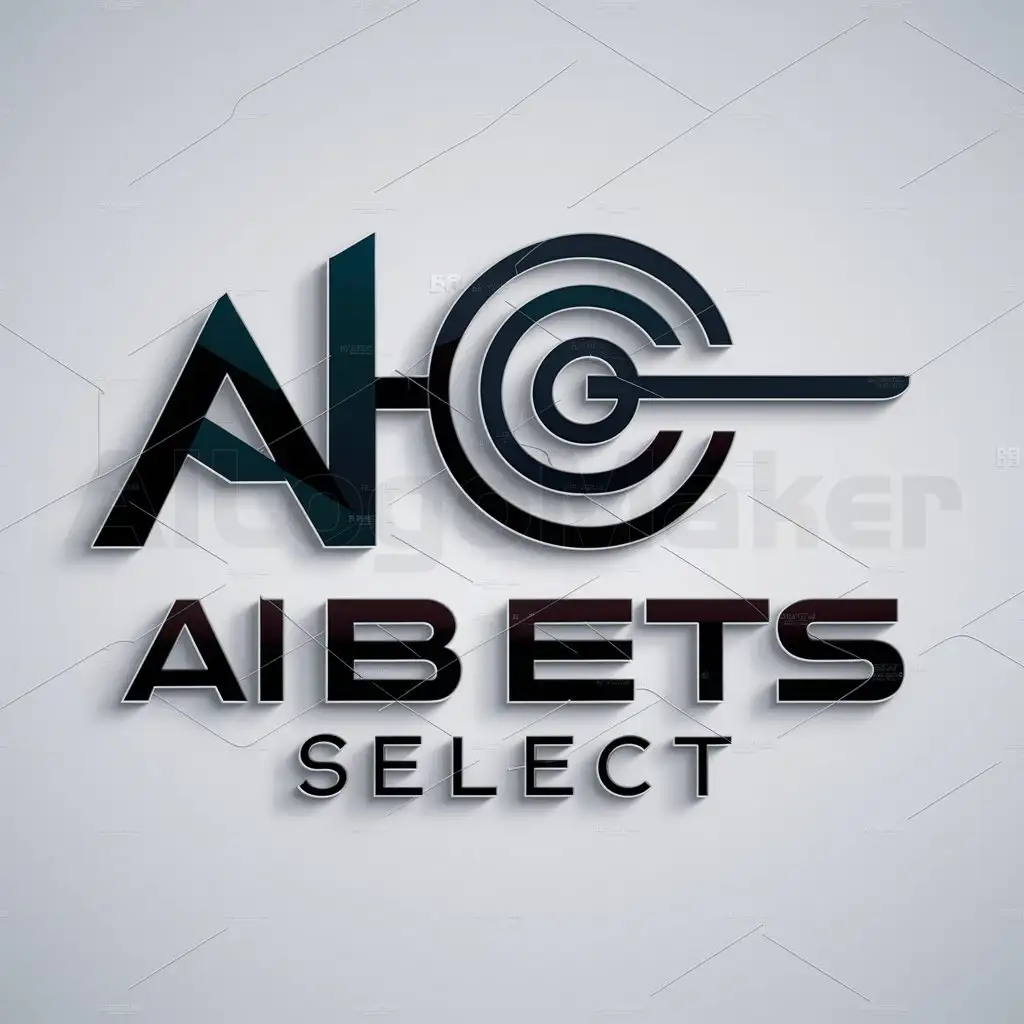 a logo design,with the text "AI BETS SELECT", main symbol:AI BETS SELECT,complex,be used in Technology industry,clear background