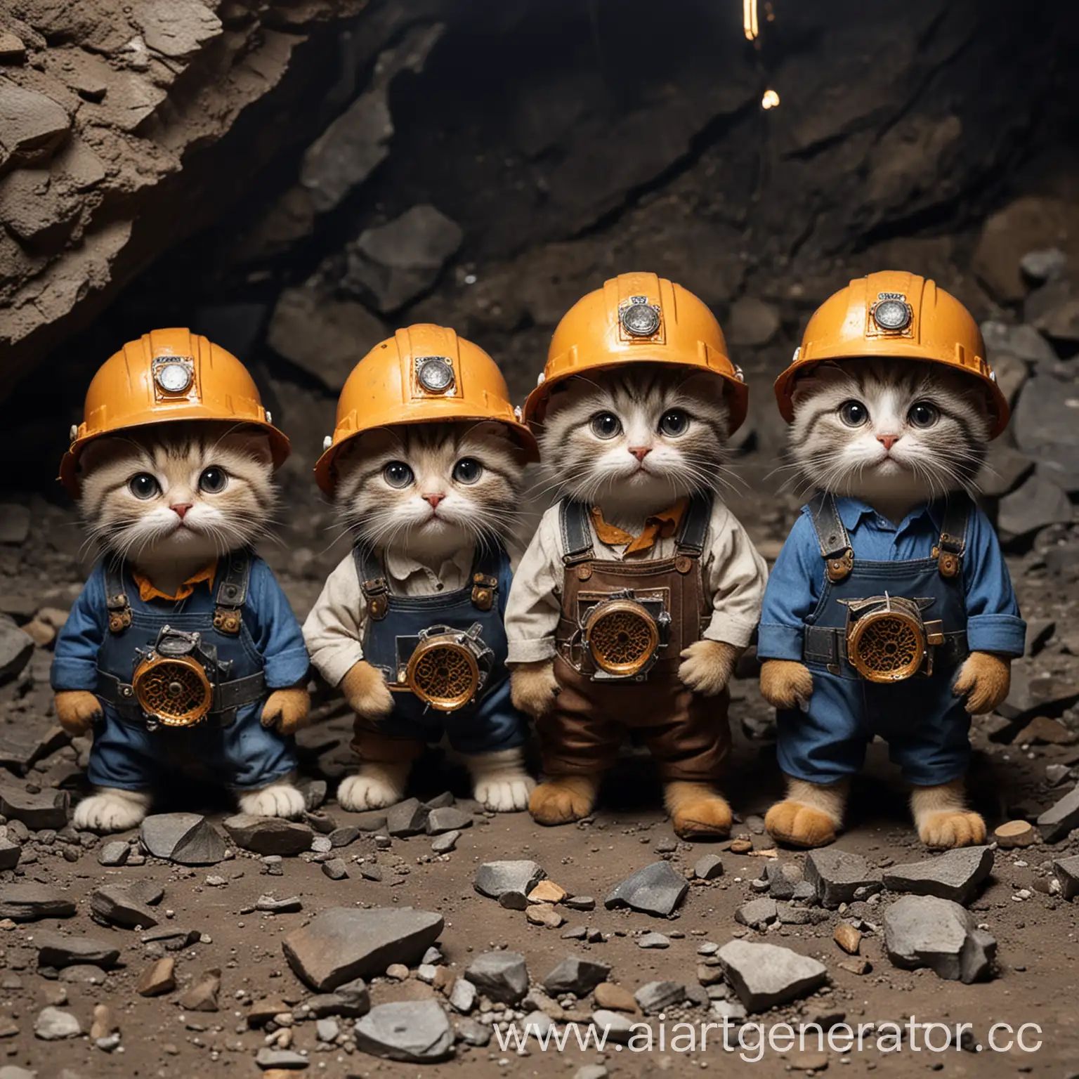 Playful-Cats-Exploring-Abandoned-Mine
