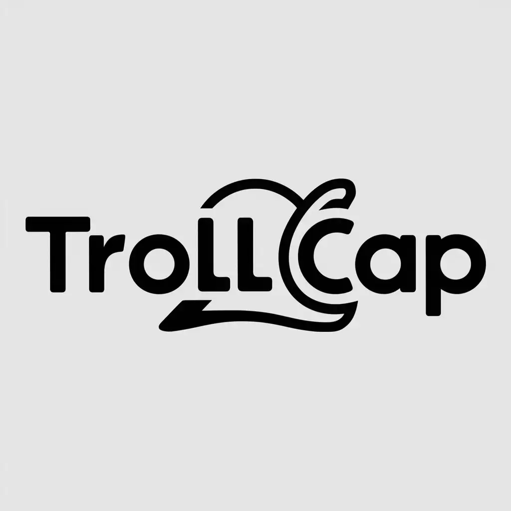 a logo design,with the text "TrollCap", main symbol:baseball cap,Moderate,be used in Retail industry,clear background