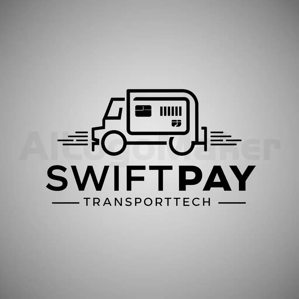 a logo design,with the text "SwiftPay TransportTech

", main symbol:Jeepney and card,Moderate,be used in Technology industry,clear background