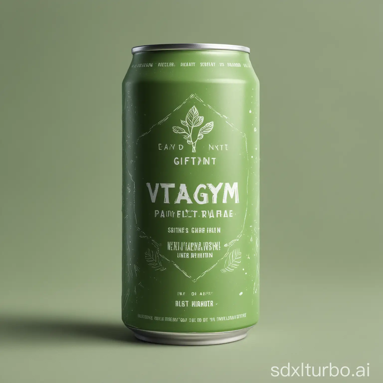 a refreshingly green can with the label 'vitagym'