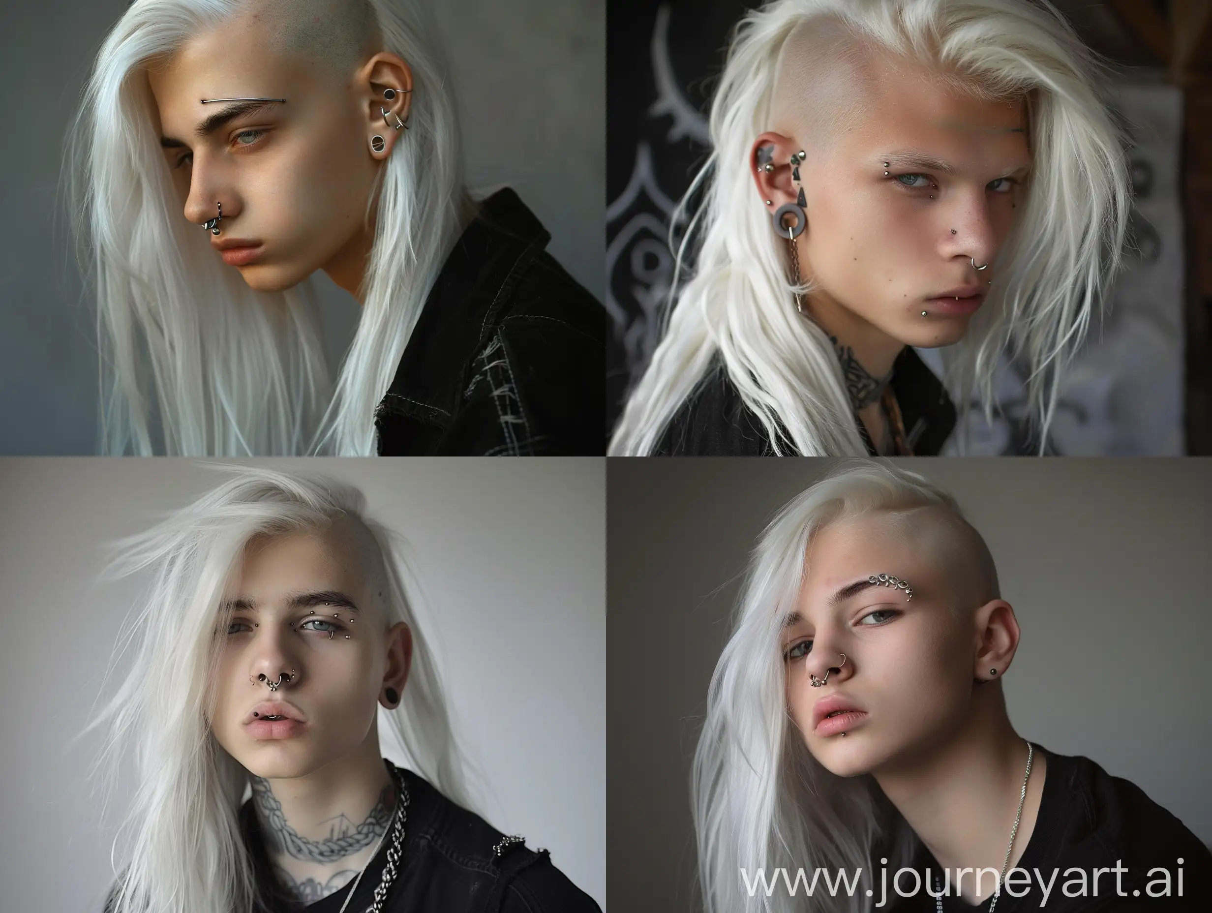 WhiteHaired-Teen-Boy-with-Piercings-in-Urban-Setting