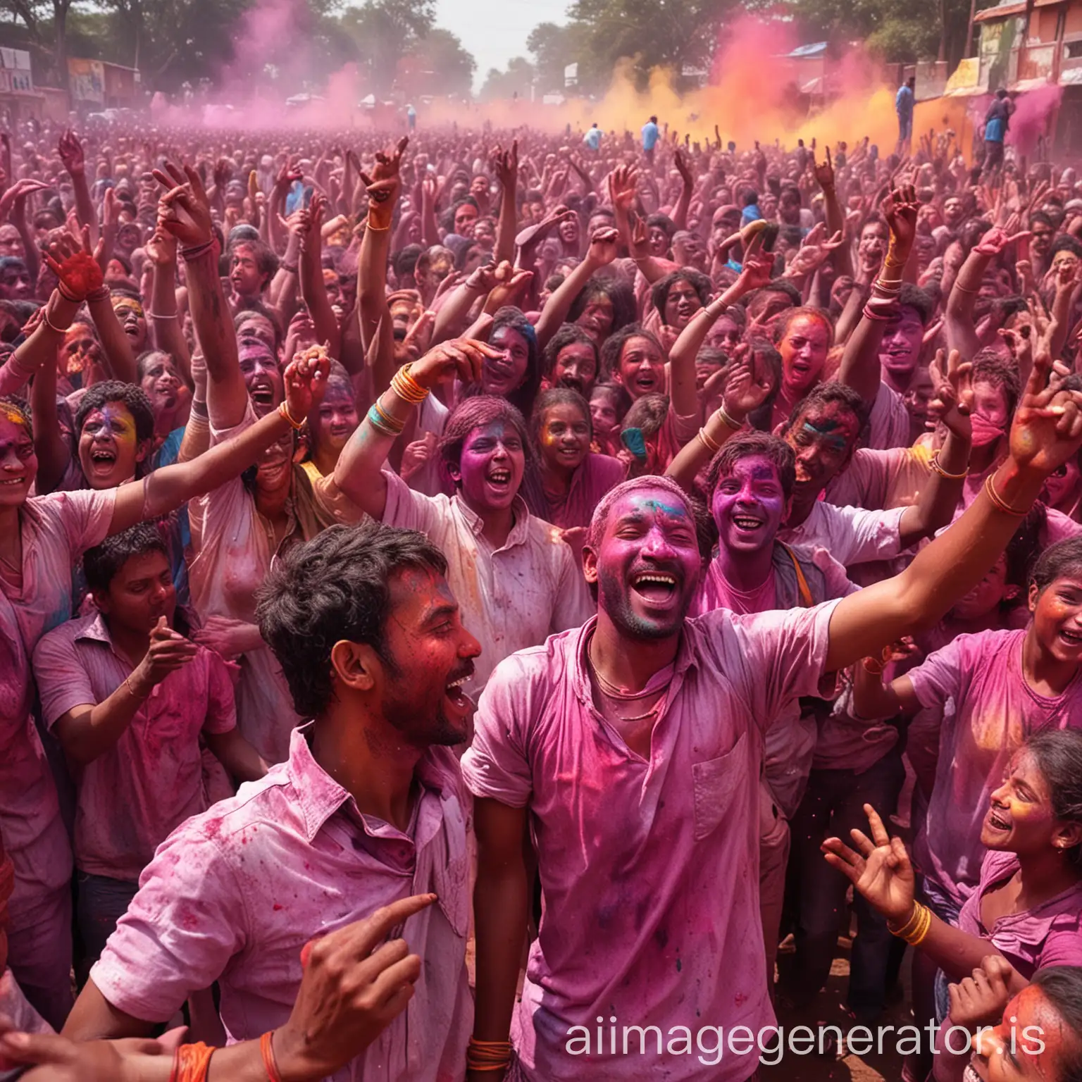 India Holi festival for the first time is getting hosted in Ethiopia. Make professional posters ads showing people enjoying and having fun.