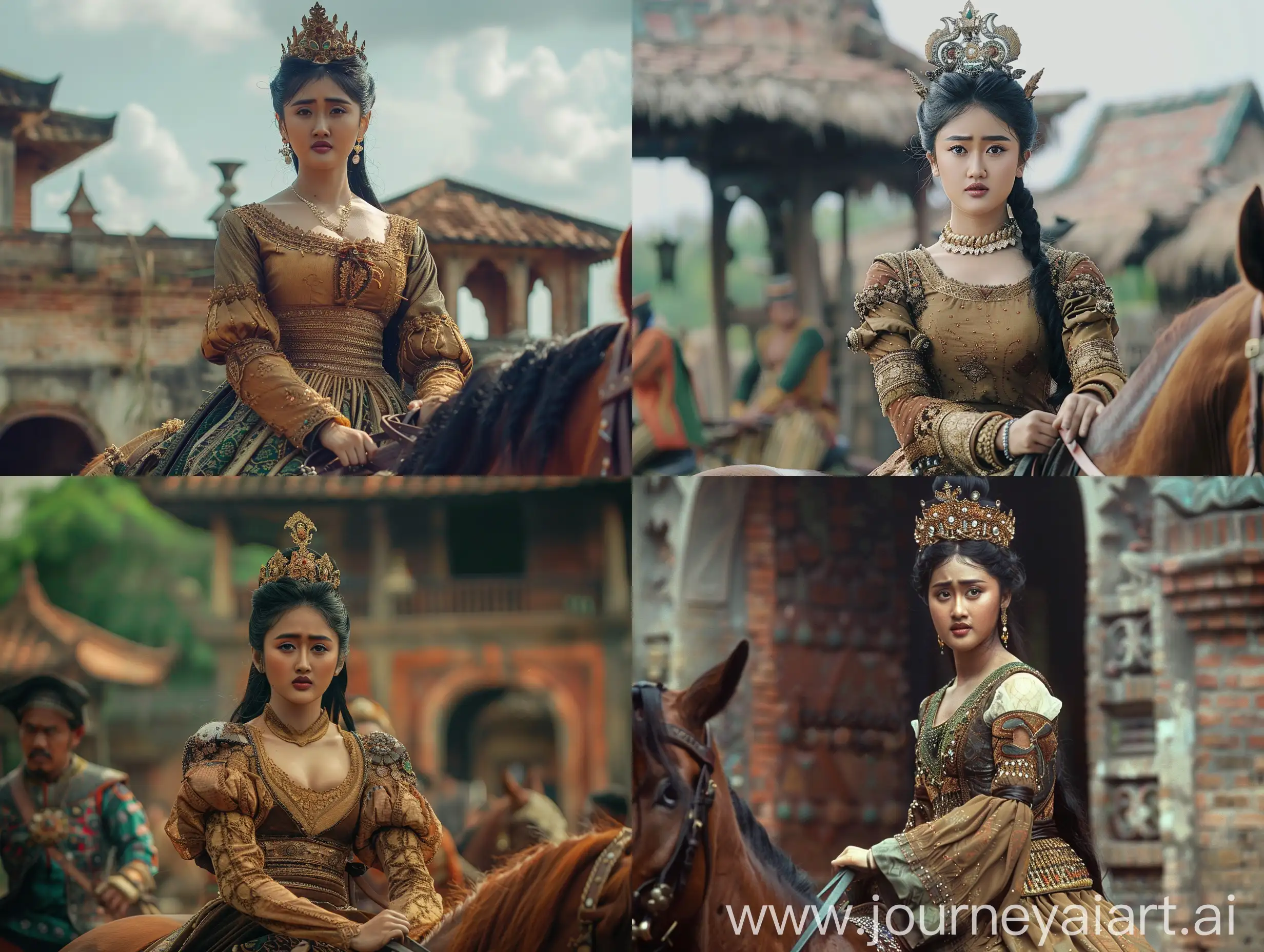 Princess-Dyah-Pitaloka-Riding-in-Pajajaran-Kingdom-Ancient-Royal-Scene