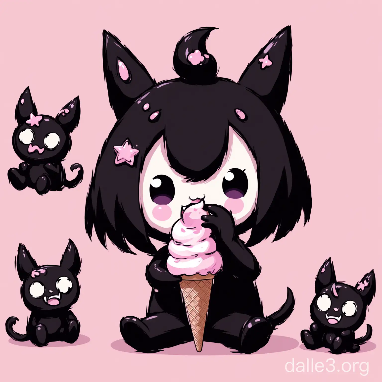 kuromi eat icecream