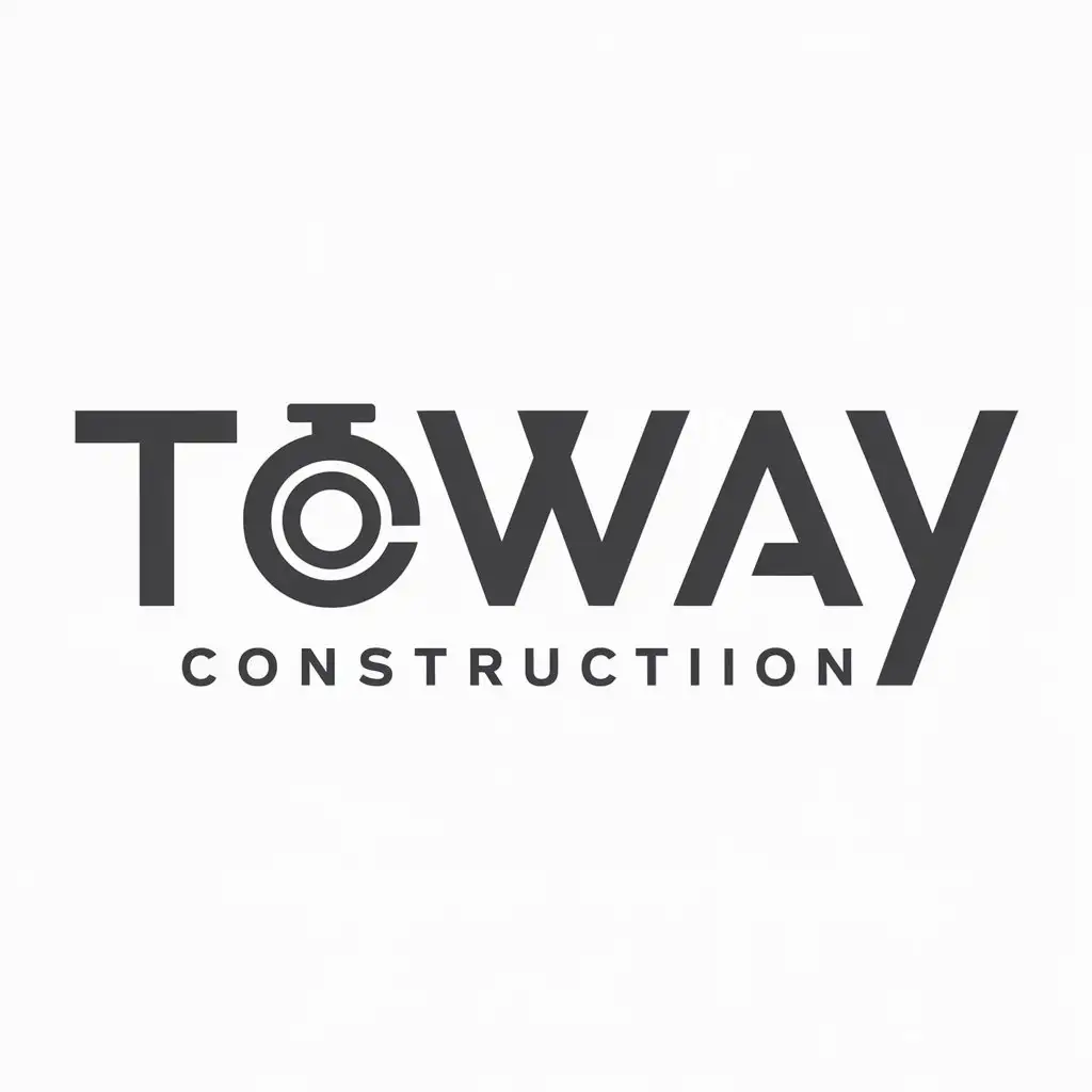 a logo design,with the text "Toway", main symbol:valve,Moderate,be used in Construction industry,clear background