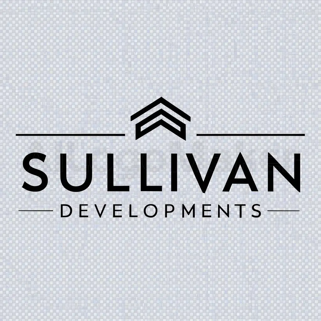 a logo design,with the text "Sullivan Developments", main symbol:property,Moderate,be used in property industry,clear background