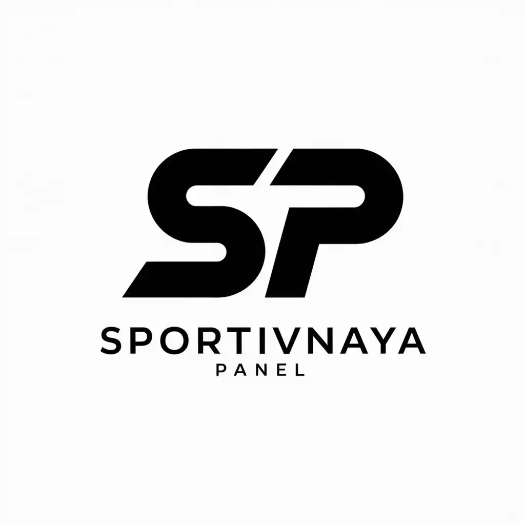 a logo design,with the text 'Sportivnaya panel'+, main symbol:SP,Minimalistic,be used in Sports Fitness industry,clear background