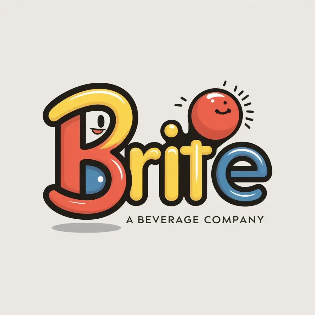 a logo design,with the text "Brit(e)", main symbol:create a new logo for my beverage company, called Brit(e). The target audience is 10 year olds so it should be colorful and fun.,Moderate,be used in Finance industry,clear background