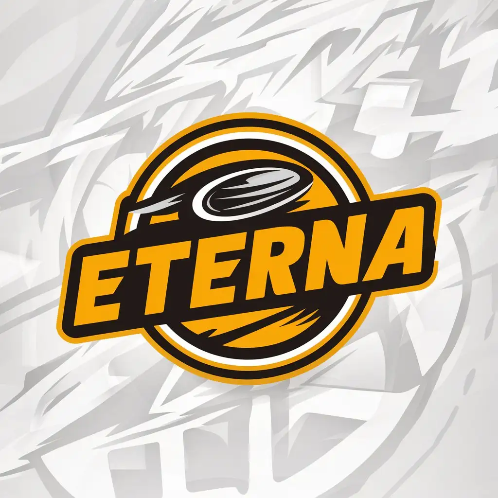a logo design,with the text "Eterna", main symbol:italic, sporty, dynamic, strong gleams, shiny, friendly, simplicity, speed, freshness, capital letters, thick outline, bright colors, roundness, cleanliness, quality,complex,clear background