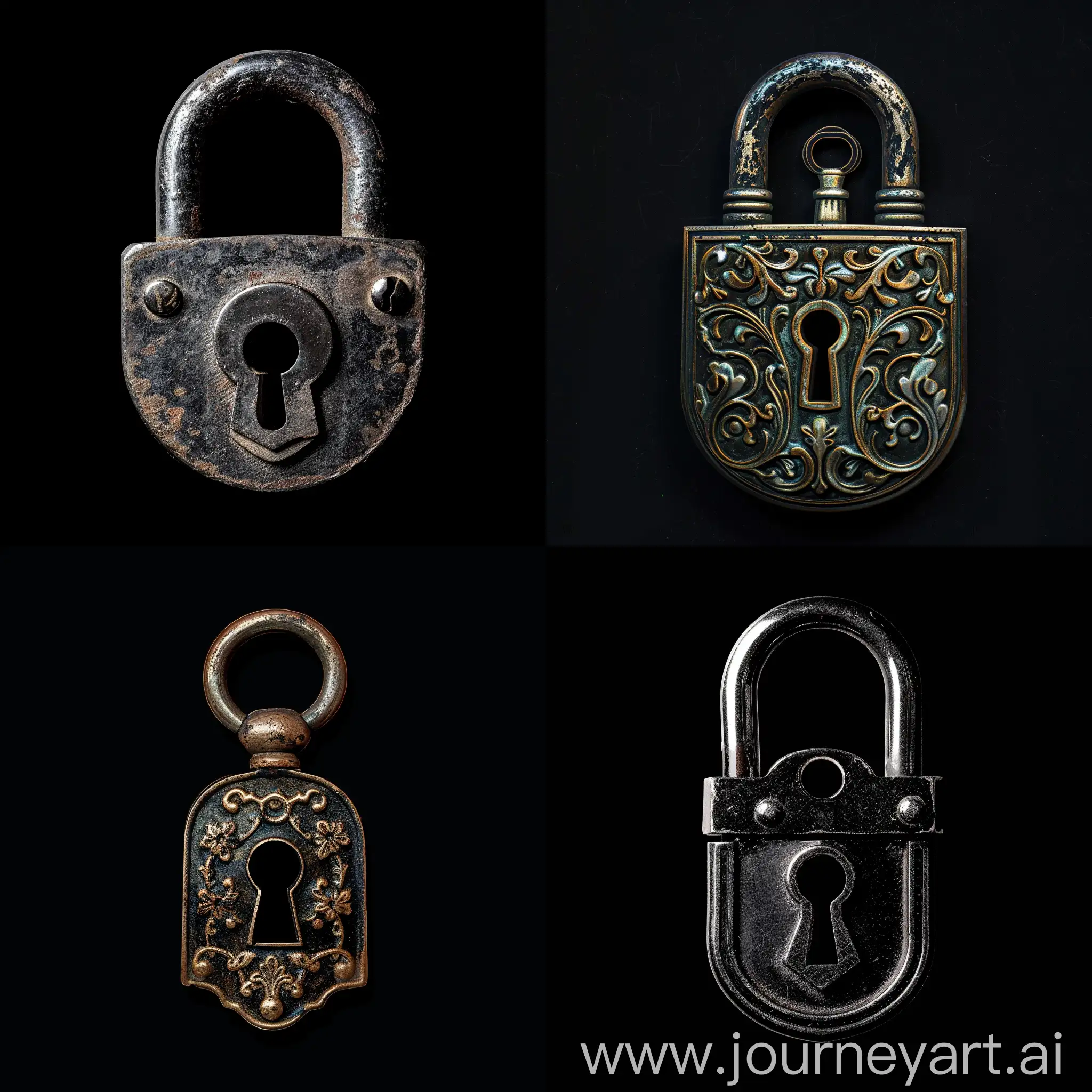 the padlock key is beautiful and very expensive on a completely black background