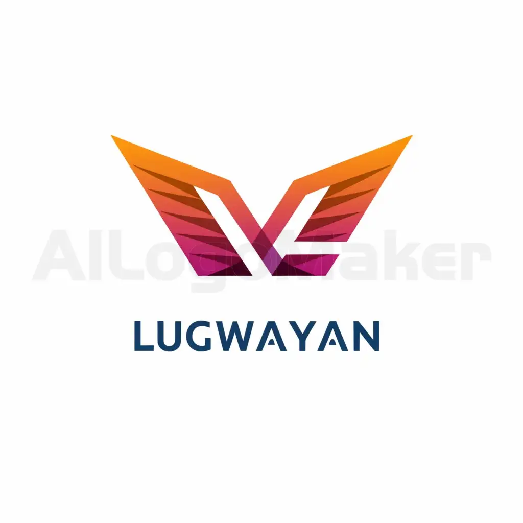 a logo design,with the text "LUGWAYAN", main symbol:AIRPORT OR BIRD,Moderate,be used in Others industry,clear background