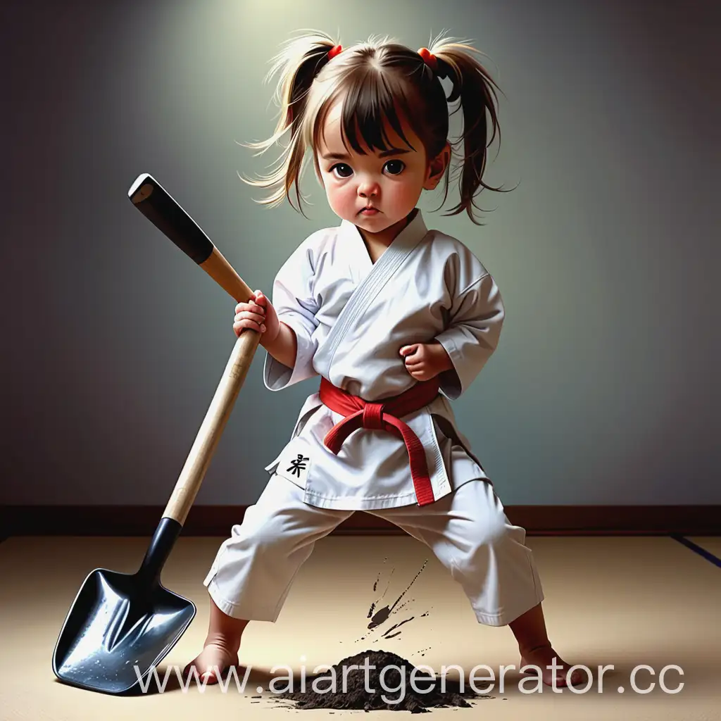Young-Girl-Practicing-Karate-with-Shovel-Martial-Arts-Training-for-Kids