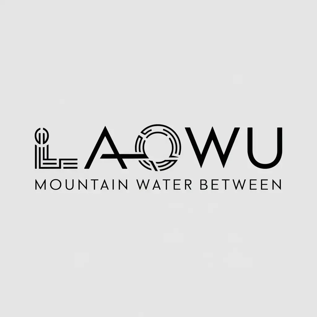 LOGO-Design-For-Mountain-Water-Between-Educational-Symbol-Incorporating-Laowu-with-Clear-Background