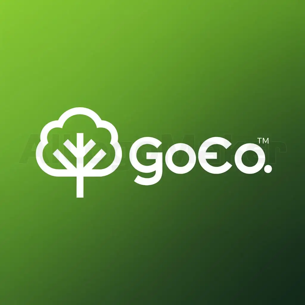 a logo design,with the text "GoEco", main symbol:Create a modern, clean, and eco-friendly logo for an app called 'CarbonIQ' or 'GoEco'. The app focuses on helping users measure and reduce their carbon footprint. The logo should incorporate elements that represent environmental sustainability, such as leaves, trees, or the globe. Use shades of green to emphasize the eco-friendly nature of the app. The design should be simple yet impactful, easily recognizable, and scalable for both web and mobile use.,Moderate,clear background