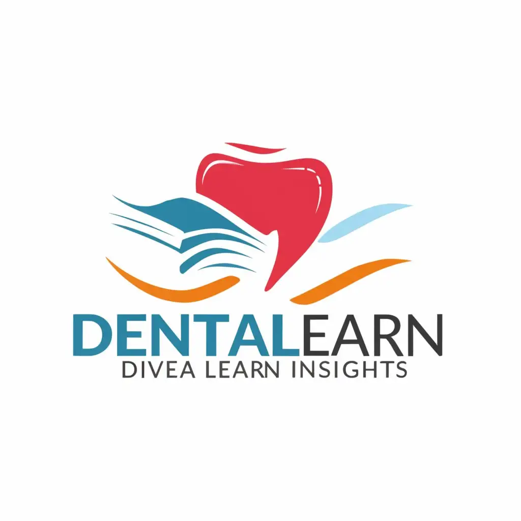 a logo design,with the text "Dive Deep into Dental Insights", main symbol:DentaLearn,Moderate,clear background