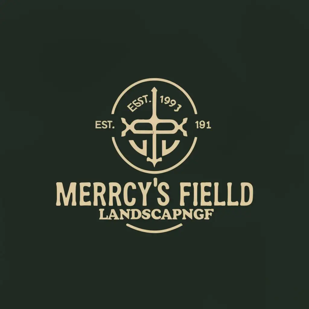 a logo design,with the text 'Mercy's Field Landscaping', main symbol:Cross,Moderate,be used in Religious industry,clear background