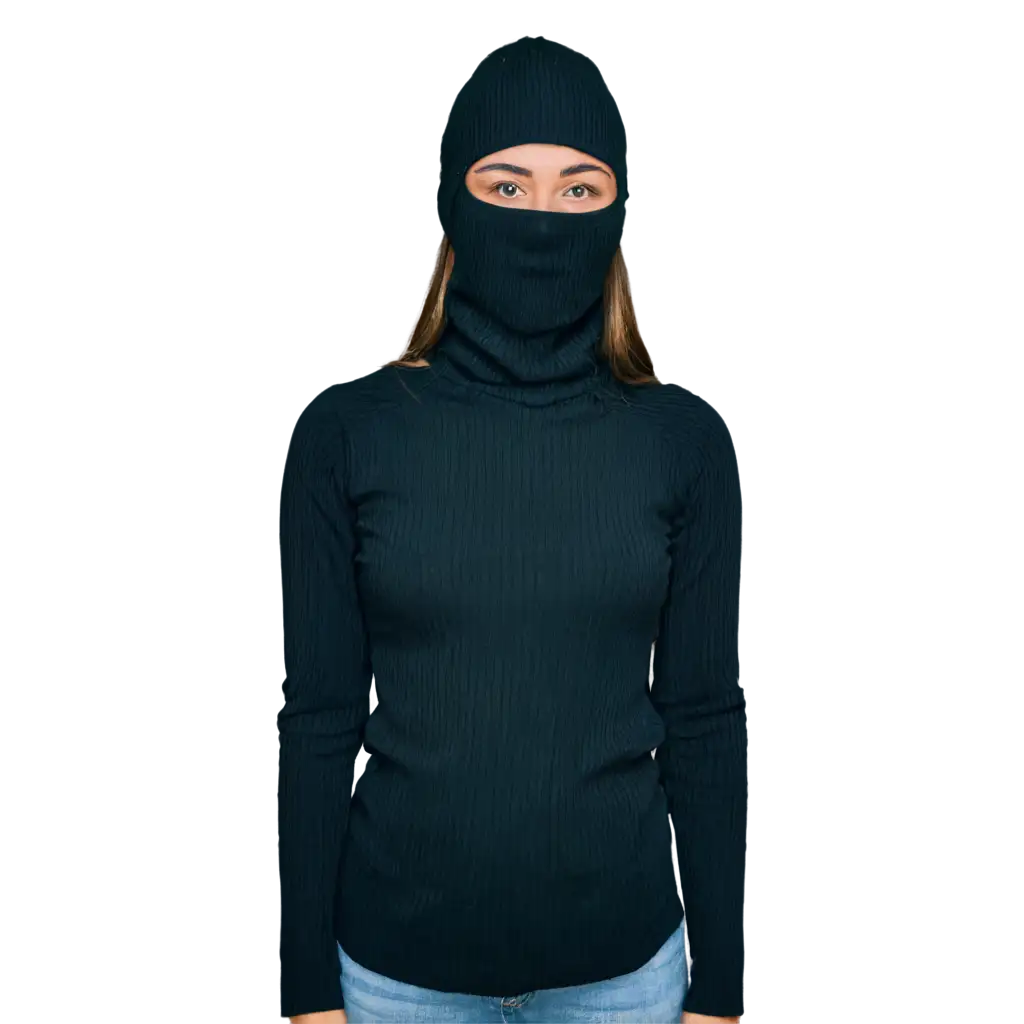 Woman wearing balaclava