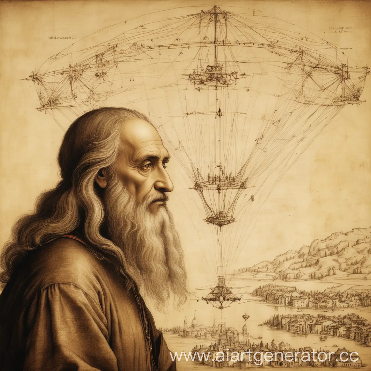 Leonardo Da Vinci looks at the aerial perspective
