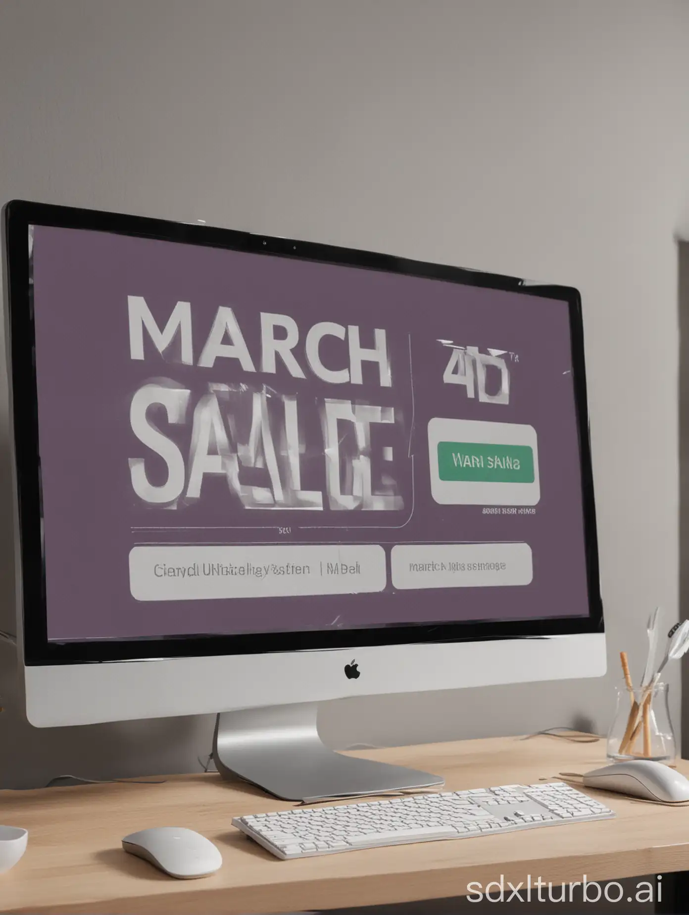 Computer-Screen-Showing-March-Sale-Advertisement