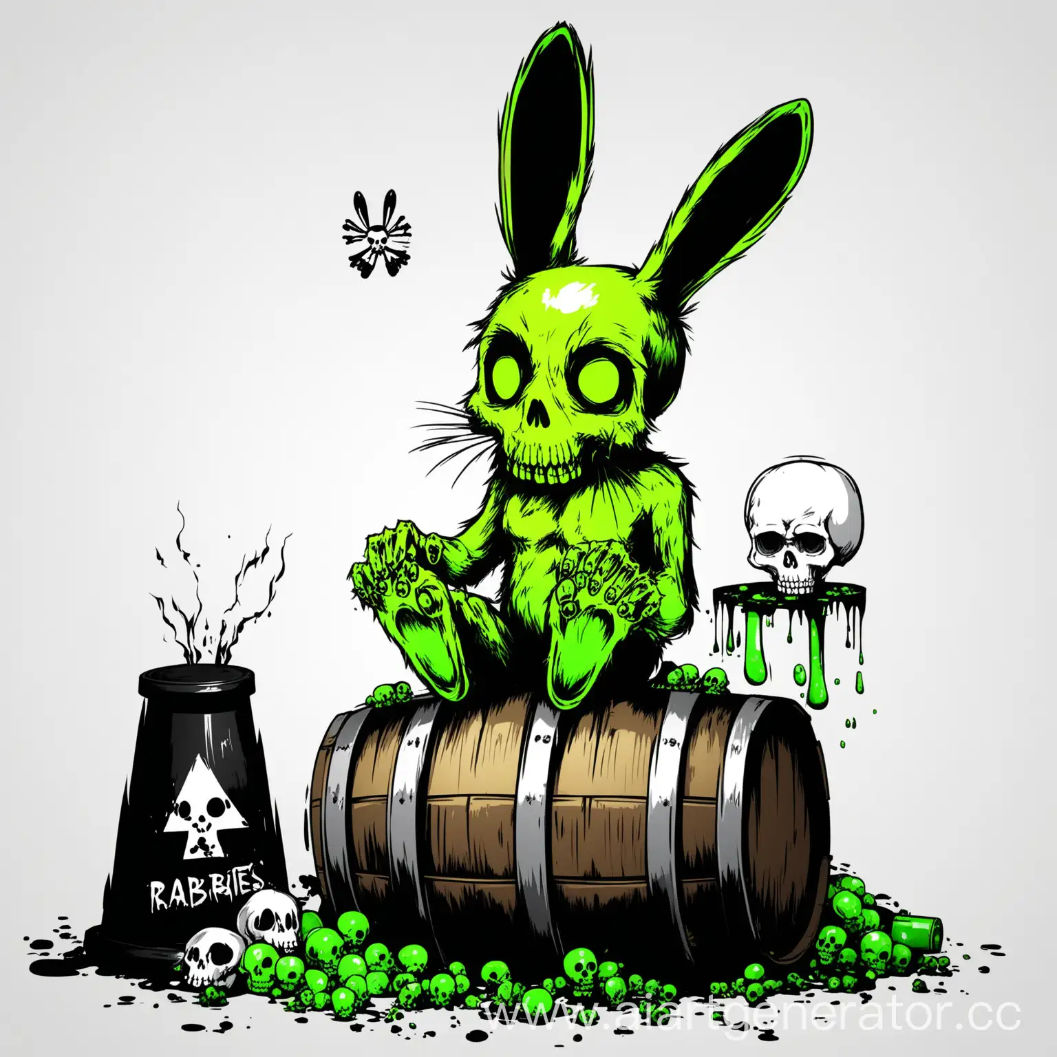 Radioactive-Rabbit-with-Toxins-and-Skull-Eerie-Wildlife-Portrait