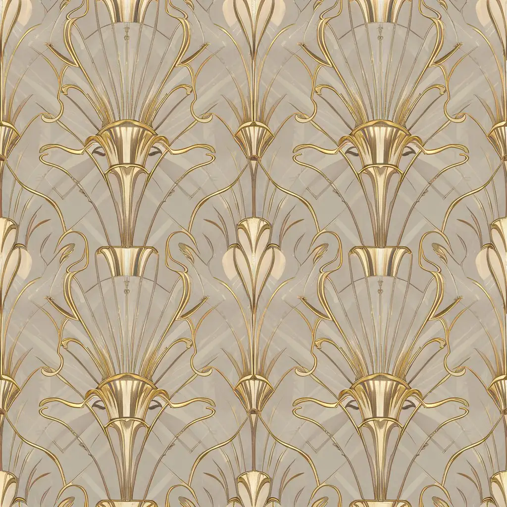 create a 8k resolution at 200dpi in sRGB image profile vintage inspired repeating pattern reminiscent of art deco ere, in a French cottage shabby chick style