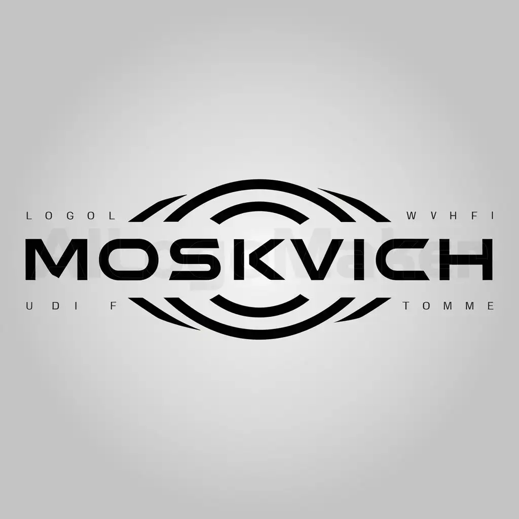 a logo design,with the text "MOSKVICH", main symbol:👁️,complex,be used in Automotive industry,clear background