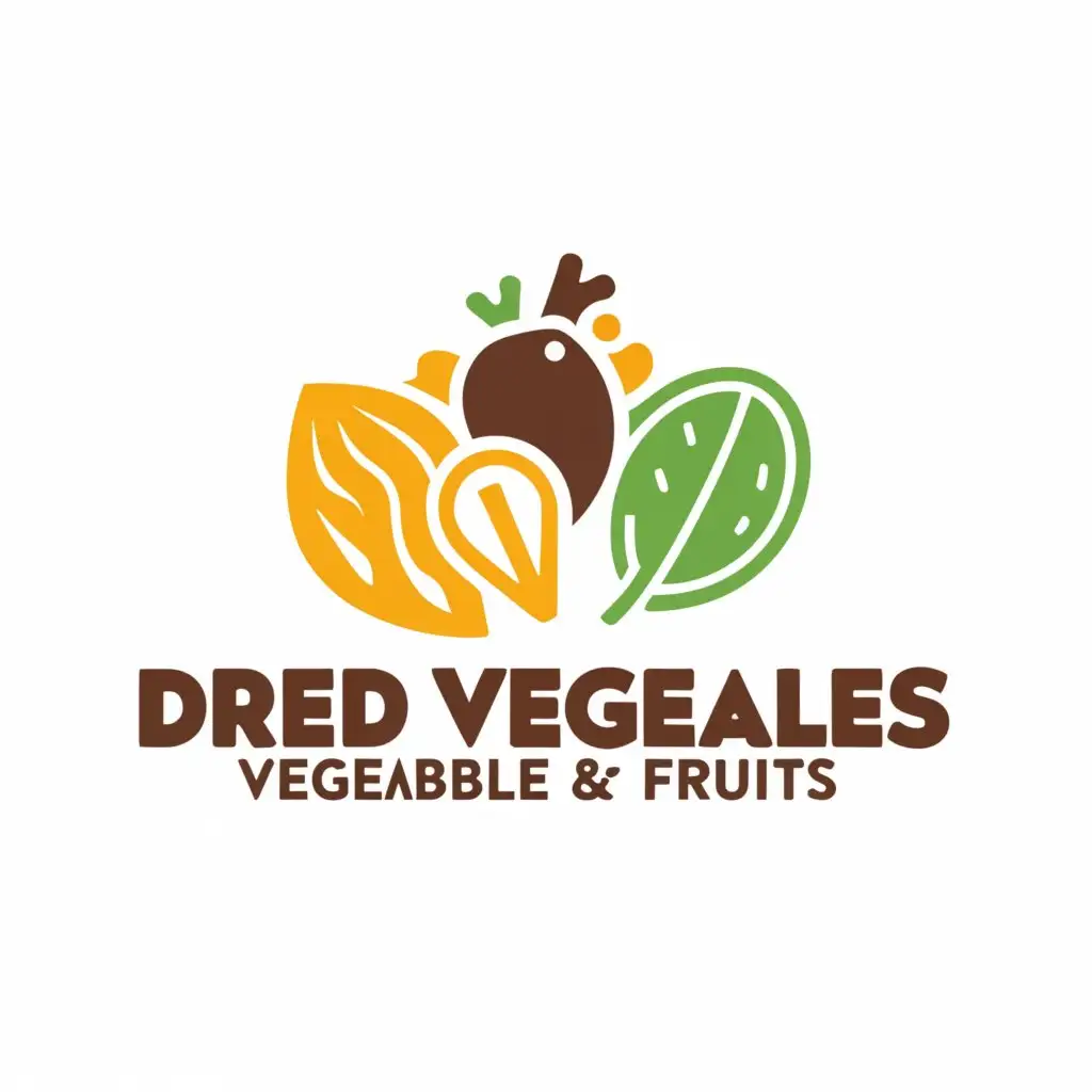 a logo design,with the text "Dried vegetables and fruits", main symbol:Vegetable and fruit chips,Moderate,be used in Retail industry,clear background
