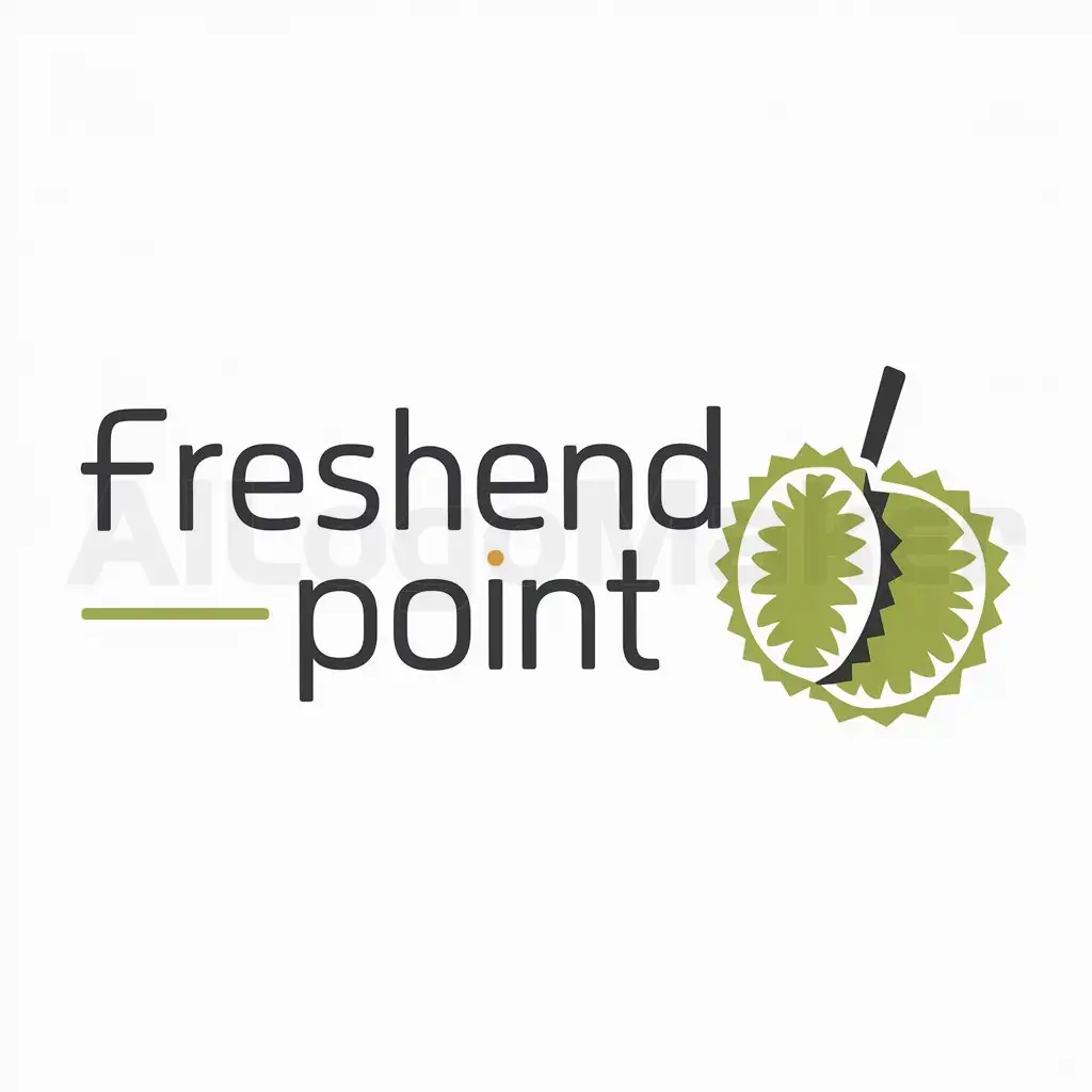 a logo design,with the text "FreshEndpoint", main symbol:Durian,Moderate,be used in Retail industry,clear background