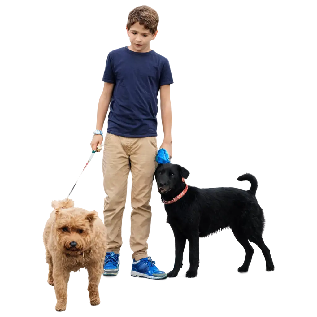 Boy with dog