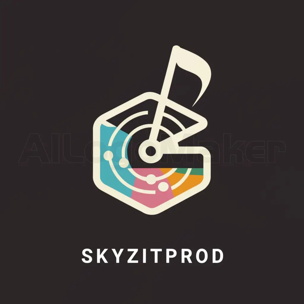 a logo design,with the text "SkyZitprod", main symbol:BEATMAKEREPLEINECREATIONDUNBEAT,Minimalistic,be used in musical producer industry,clear background