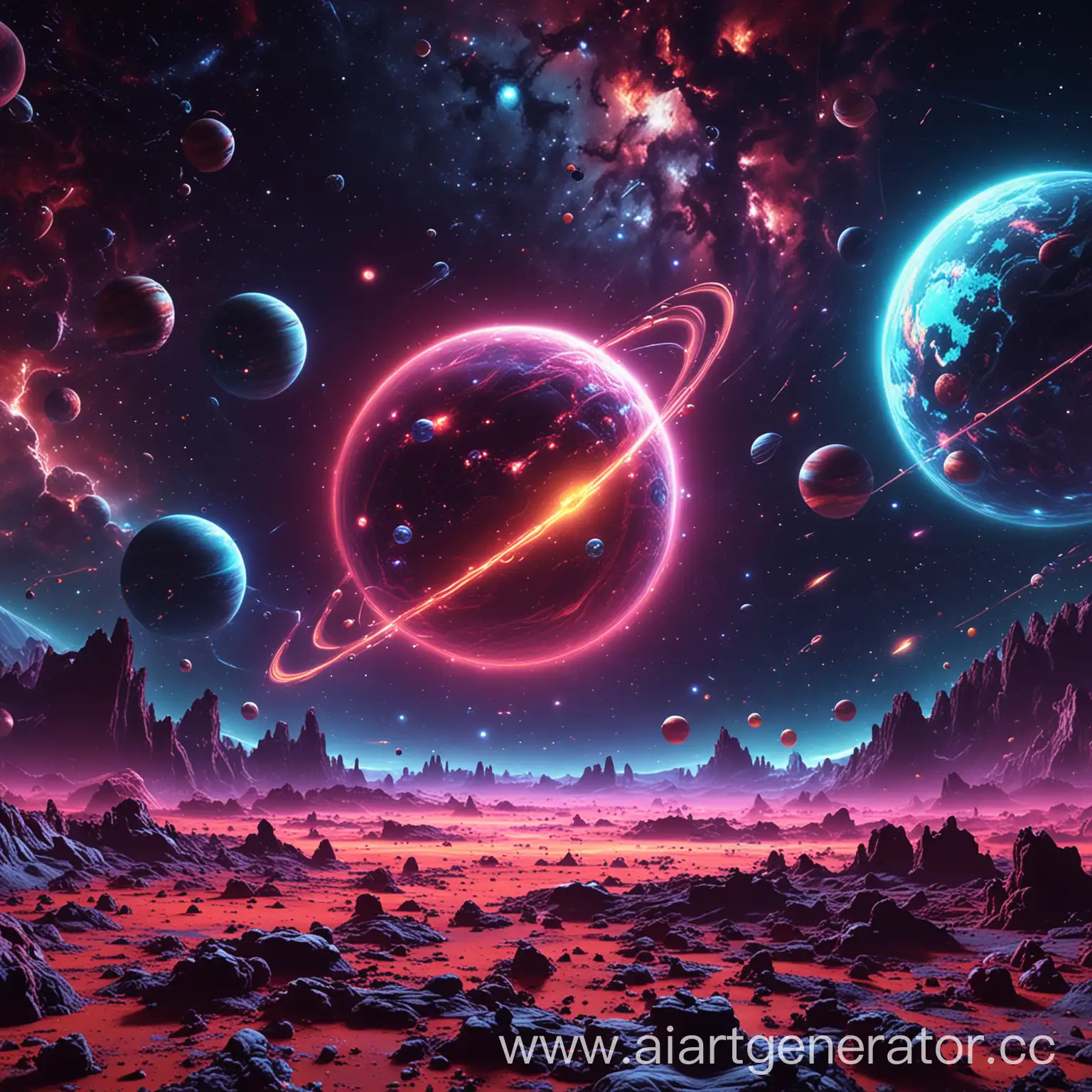 Planetary-Neon-Buzz-Vibrant-4K-Scene-with-Space-Atmosphere