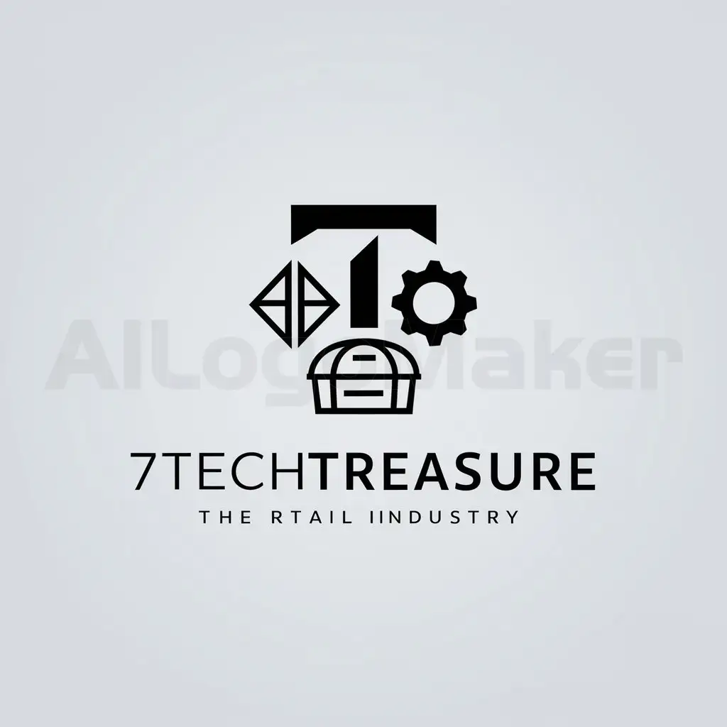 a logo design,with the text "7TechTreasure", main symbol:Truhe,Moderate,be used in Retail industry,clear background