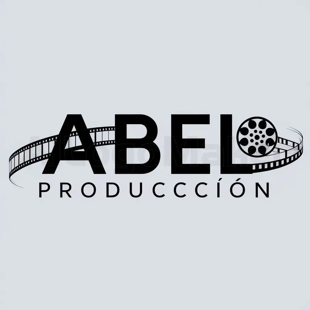 a logo design,with the text "abel producción", main symbol:FILM,Moderate,clear background