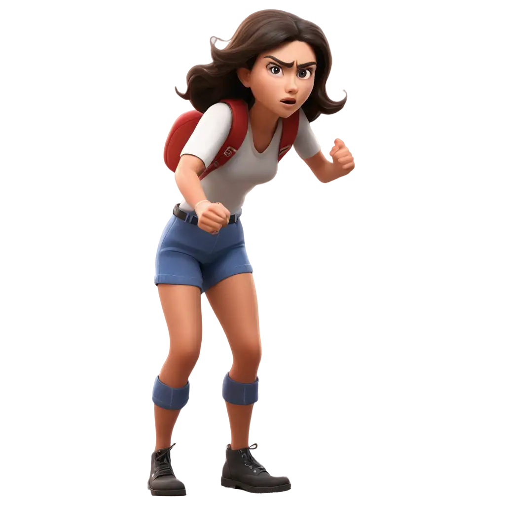 Realistic-Cartoon-Girl-Angry-PNG-Expressive-Digital-Illustration-for-Engaging-Visual-Content