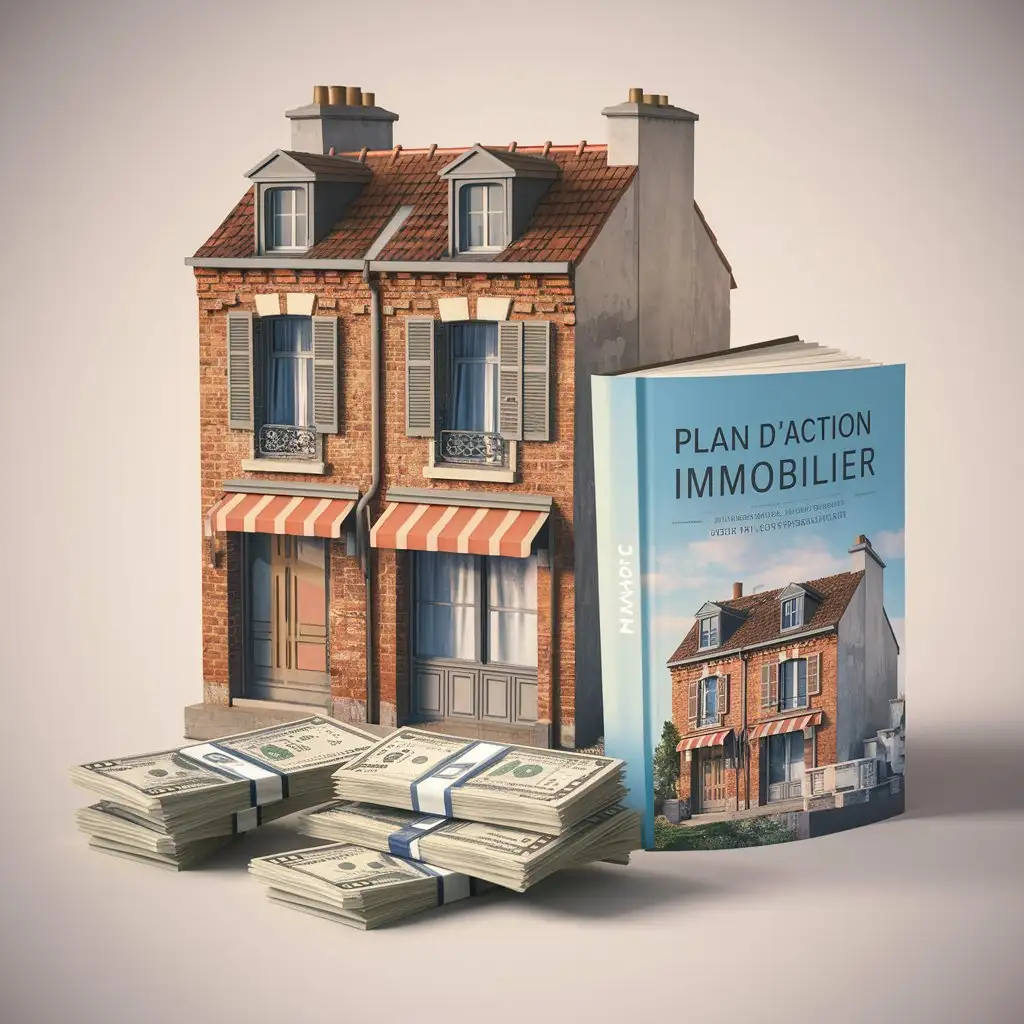 Traditional French Brick Building with Three Apartments for Property Action Plan Book Cover