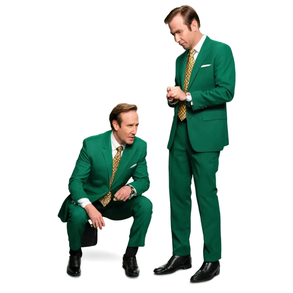 saul goodman with green suit