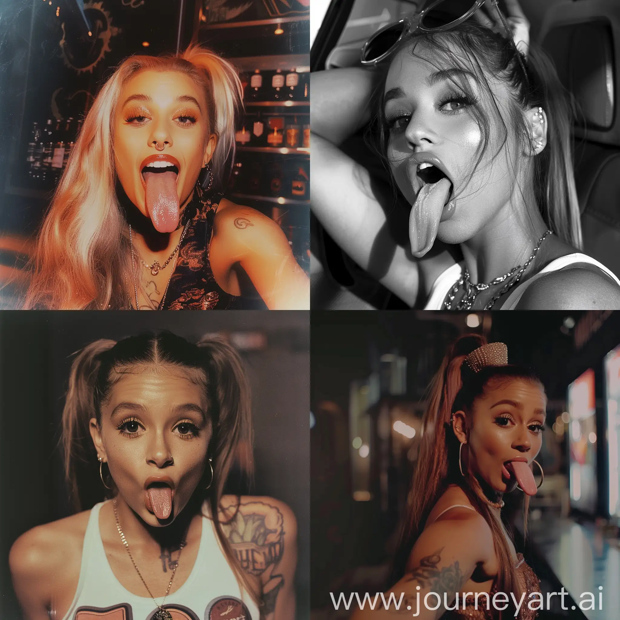 Ariana Grande, tongue out