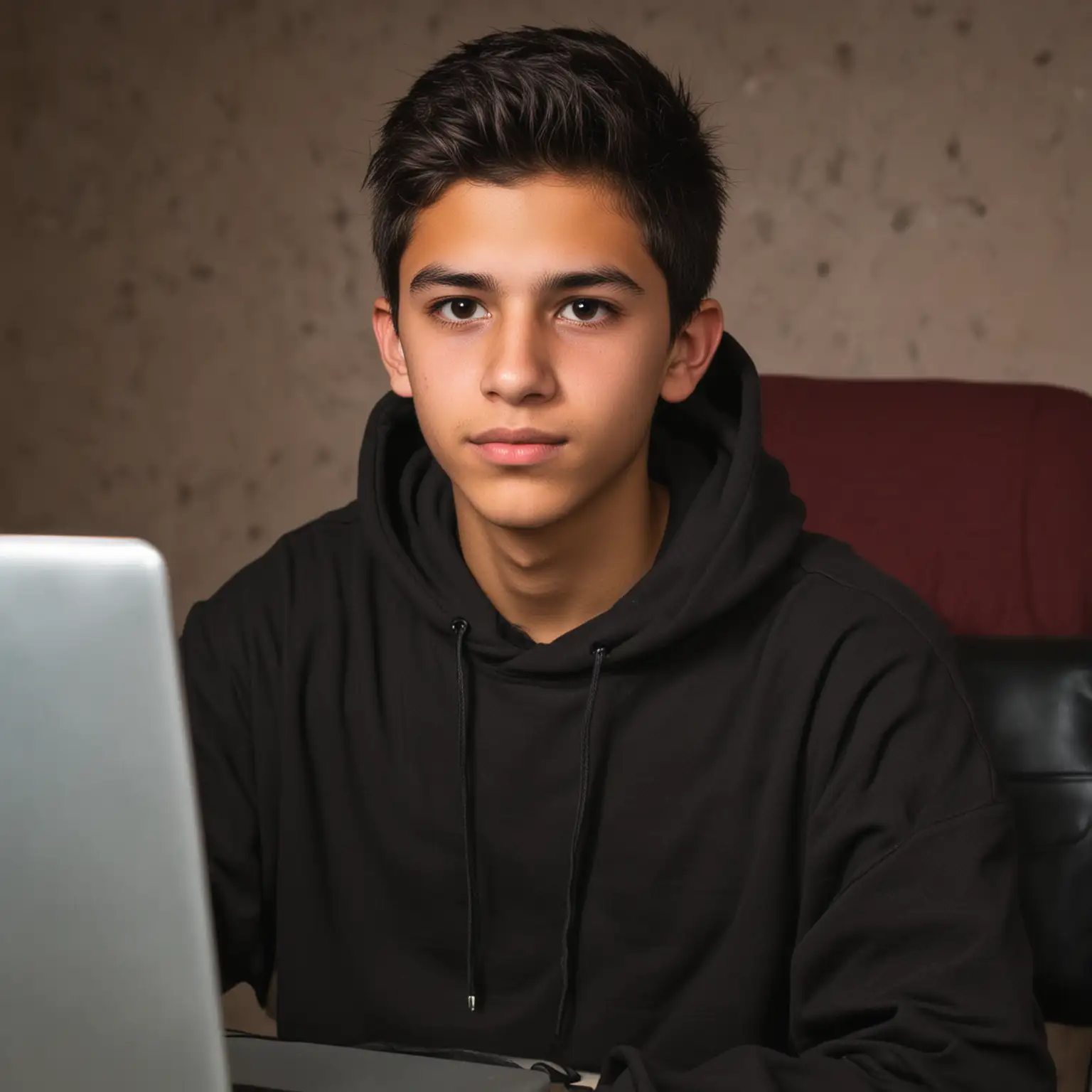 Portrait of a 17YearOld Hispanic Male Hacker